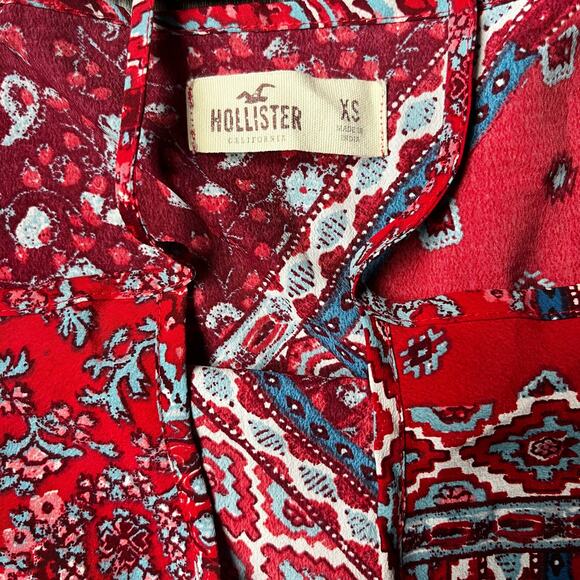 Hollister Women's XS Bandana Print Racer Back Adjustable Spaghetti Tank Blouse - Picture 3 of 4